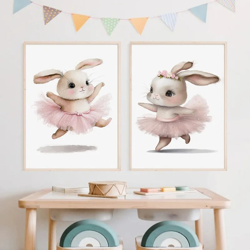 Affiches de lapin ballerine