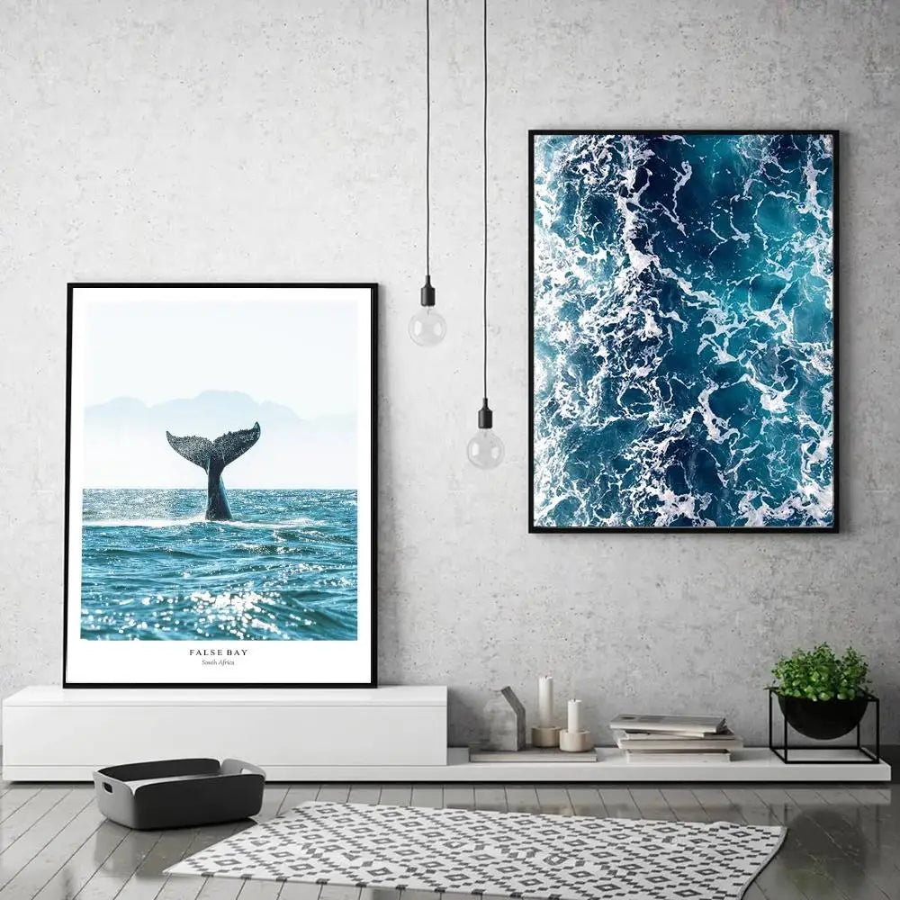 Affiches baleine & houle