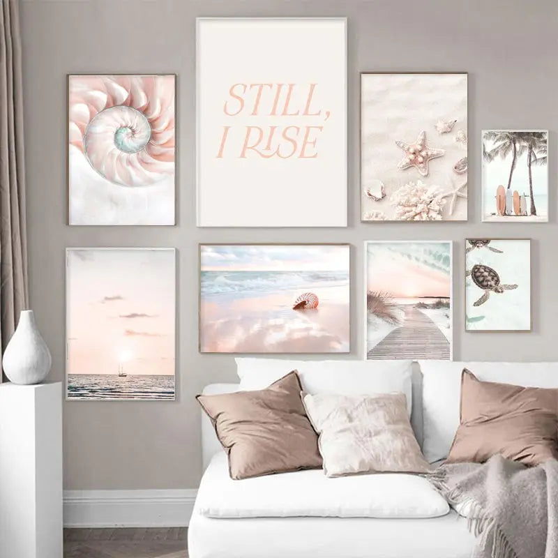Affiches bord de mer poudré