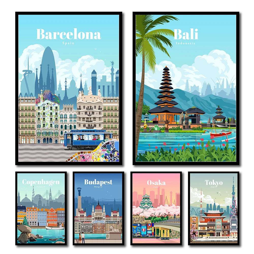 Affiche ville contemporaine