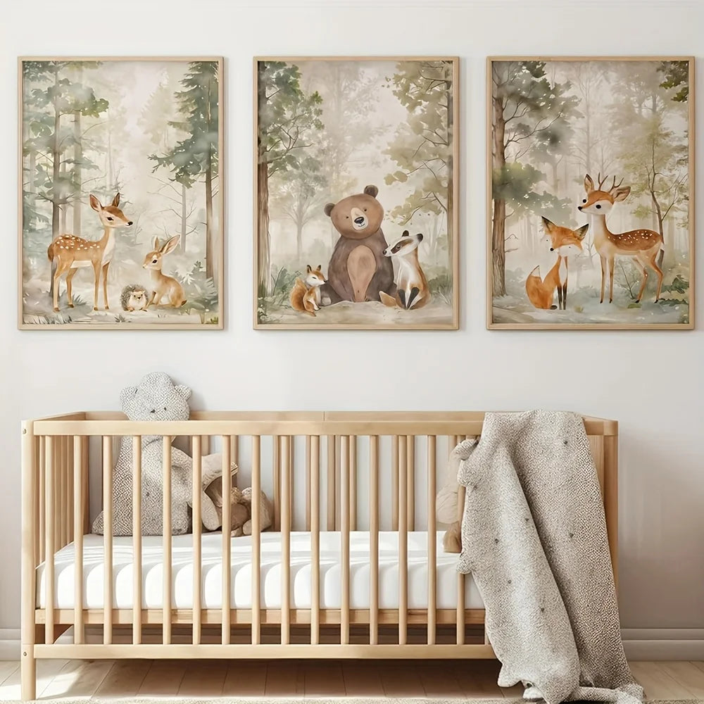 Trios d'affiches d'animaux tout doux