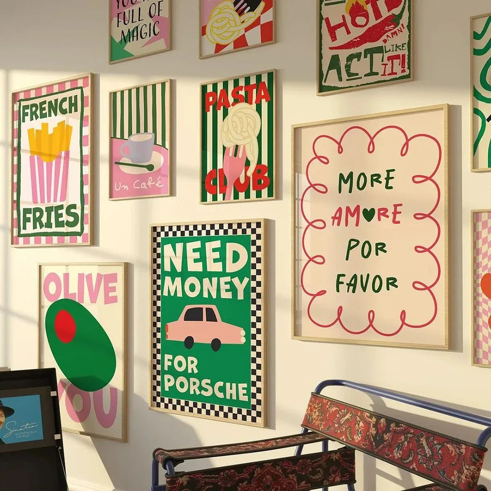 Affiches couleurs pop
