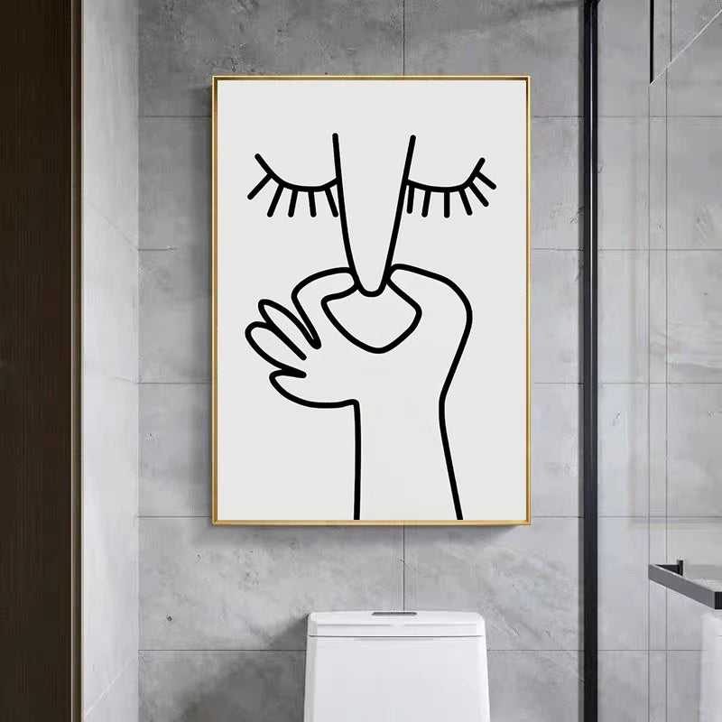 Affiches WC décoincées