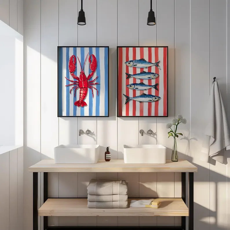 Affiches homard & sardines