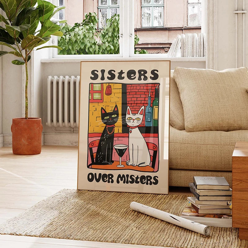 Affiches de chat ludique
