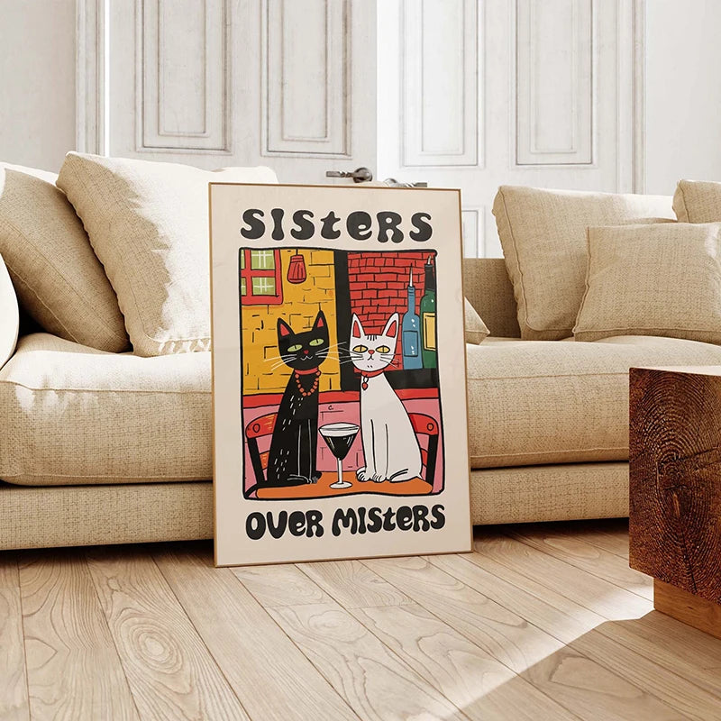 Affiches de chat ludique