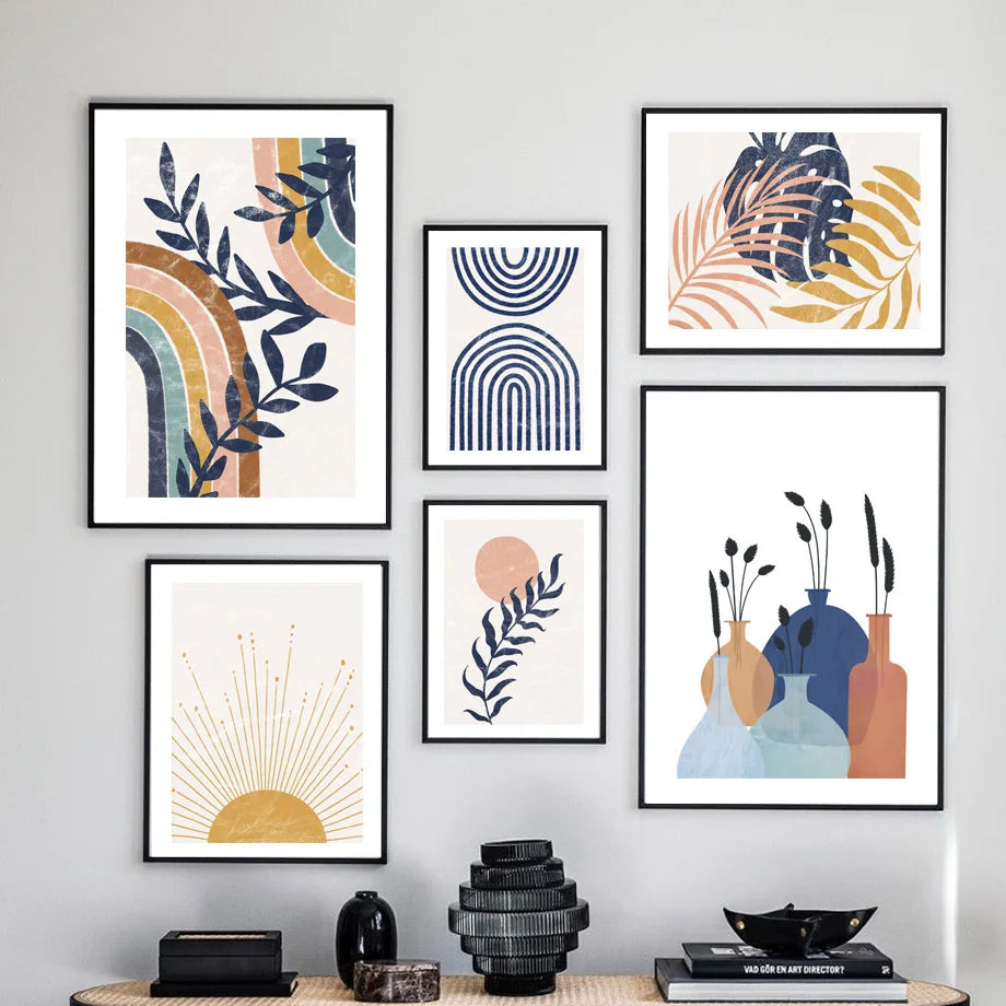 Affiches minimalistes chatoyantes