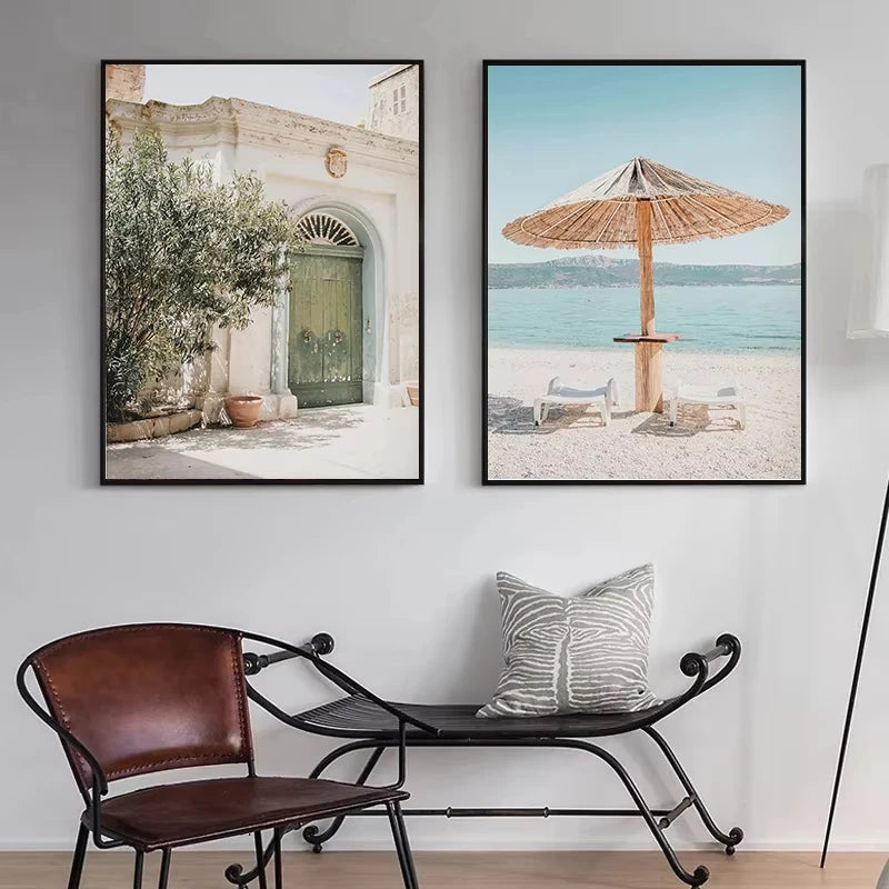 Affiche de côte amalfitaine & villages italiens