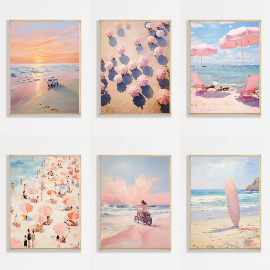 Affiches inspirées des plages californiennes