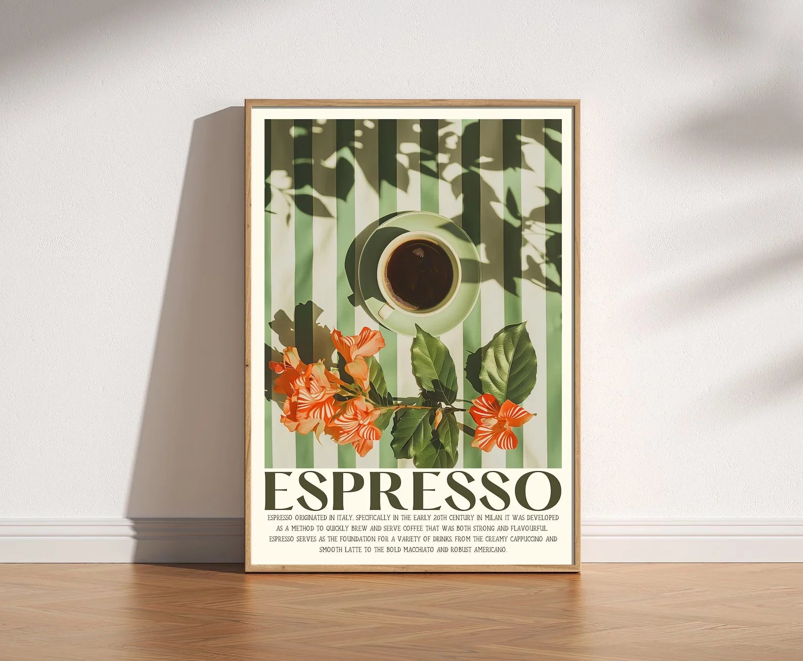 Affiche espresso chaleureuse