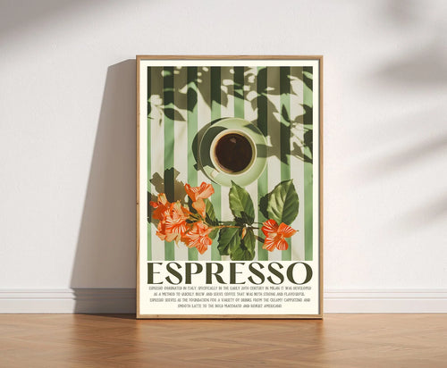 Affiche espresso chaleureuse