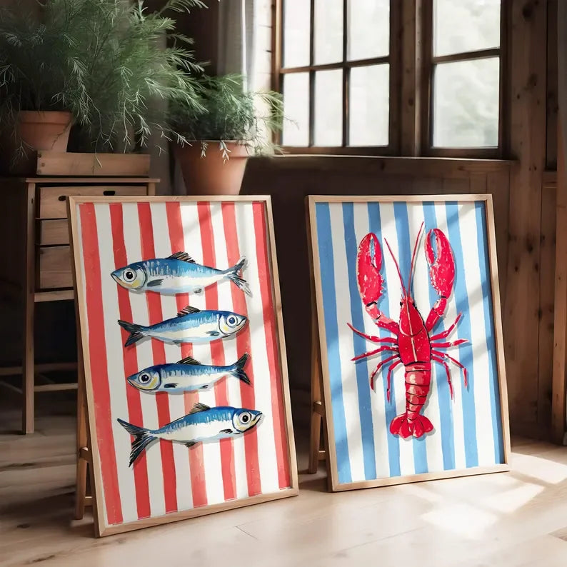 Affiches homard & sardines