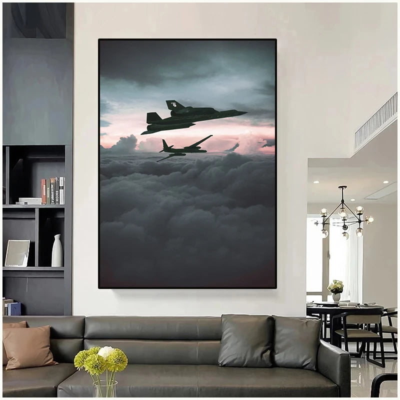 Affiches d'aviation vintage & avion militaire