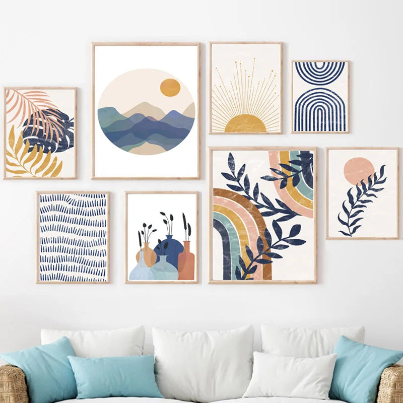 Affiches minimalistes chatoyantes