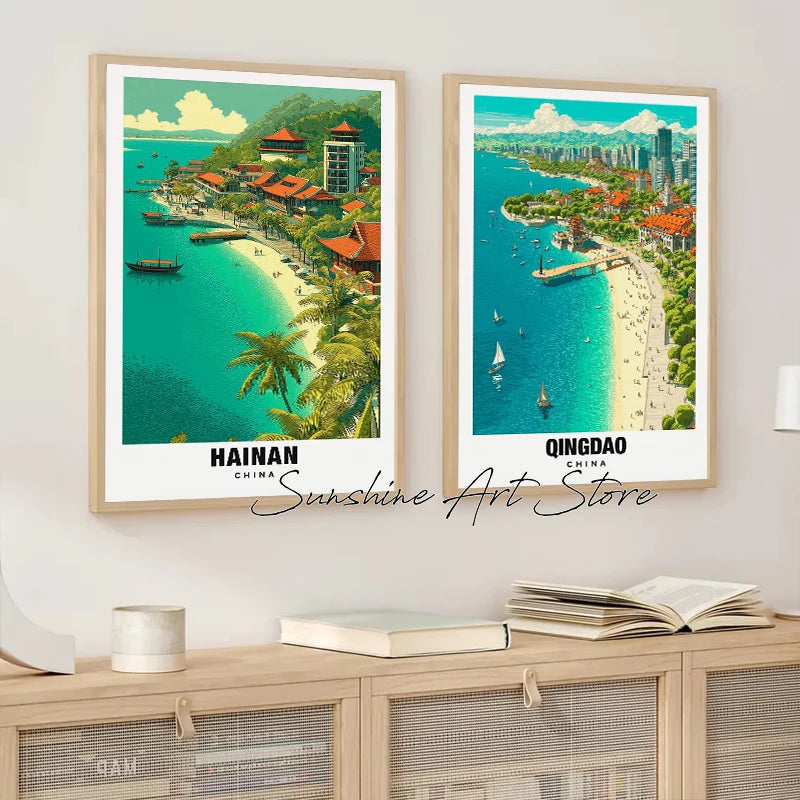 Affiches ville d'Asie