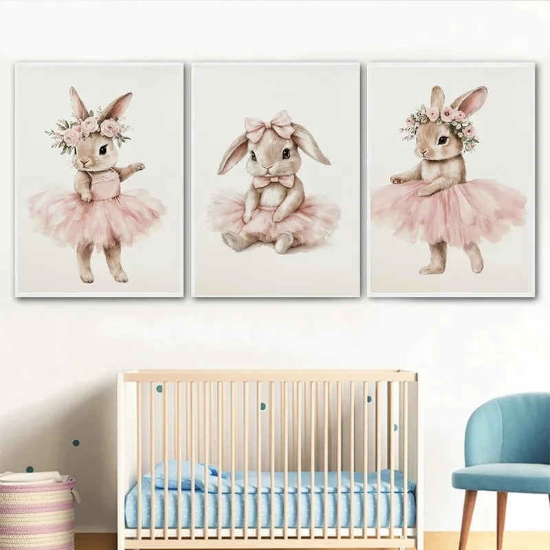 Affiches de lapin ballerine