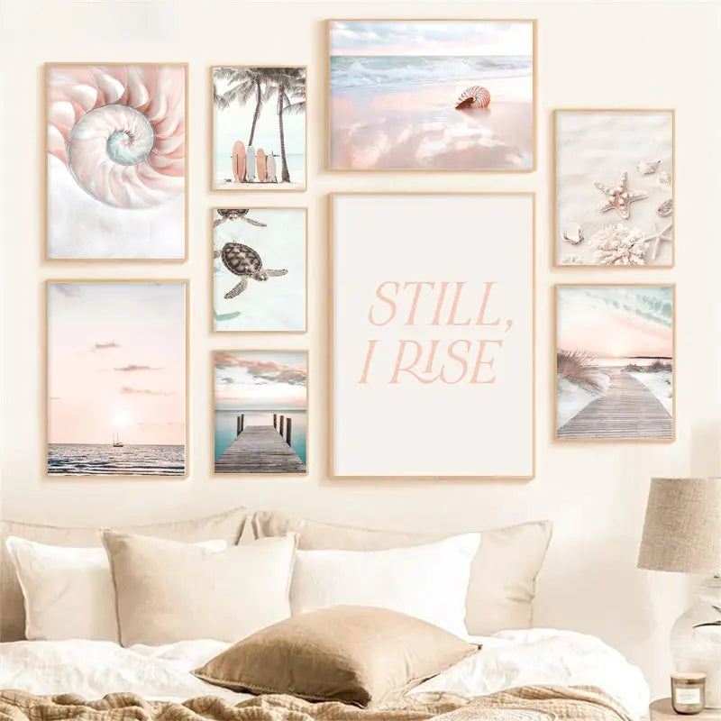 Affiches bord de mer poudré