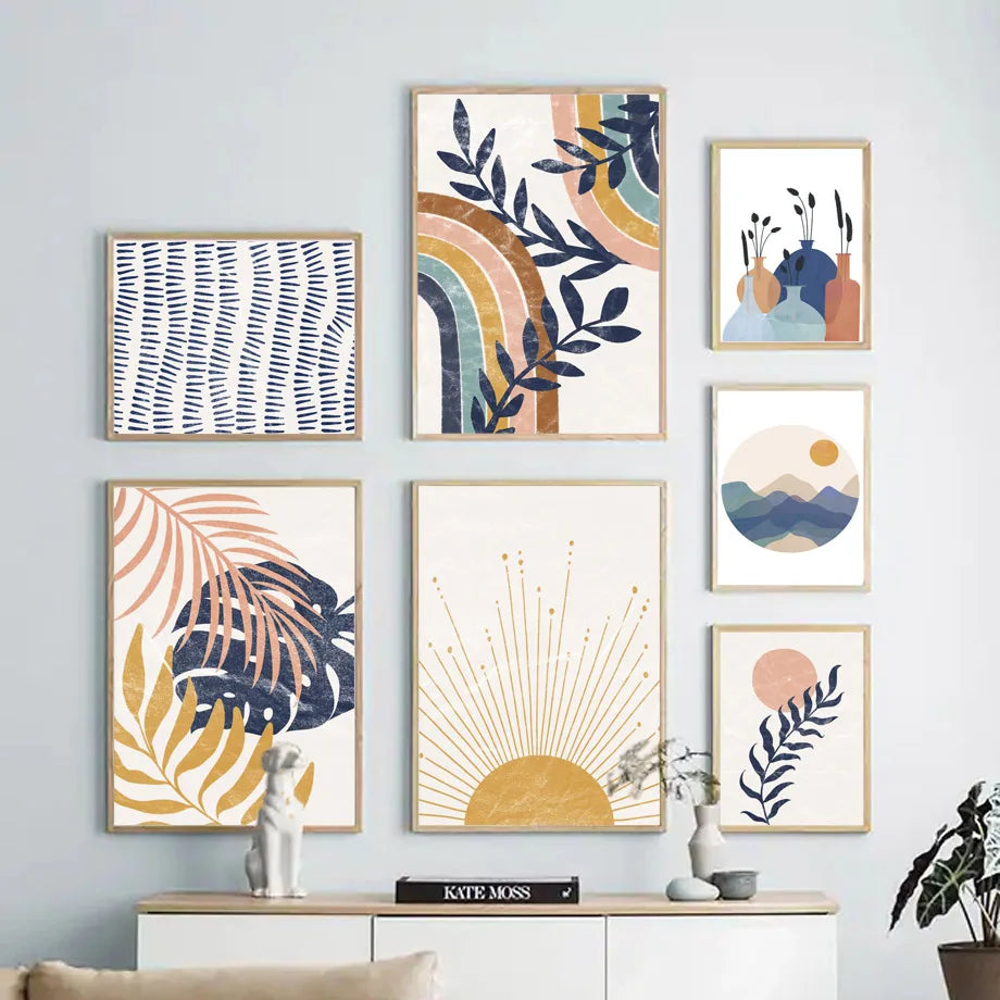 Affiches minimalistes chatoyantes